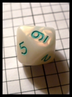 Dice : Dice - 10D - Pearlized with Teal Numerals - Chimera Hobby Shop Apr 2010
